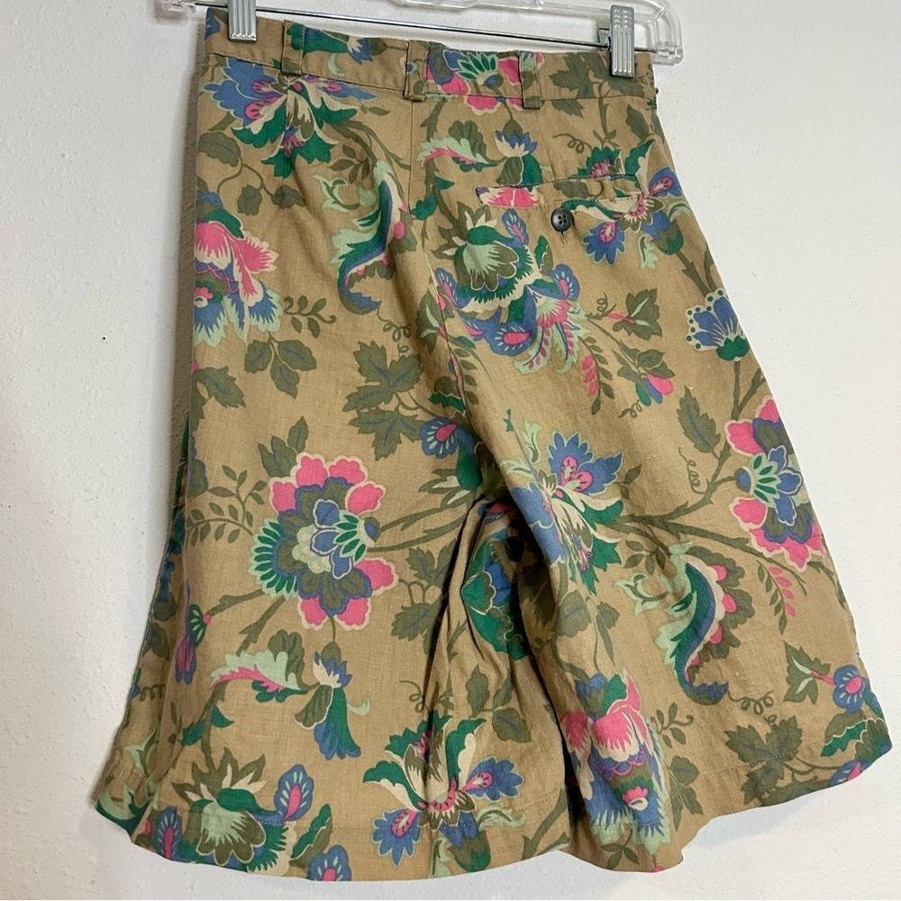 Eddie Bauer Floral Tan Shorts with Pink, Green & Blue Accents - Picture 4 of 6